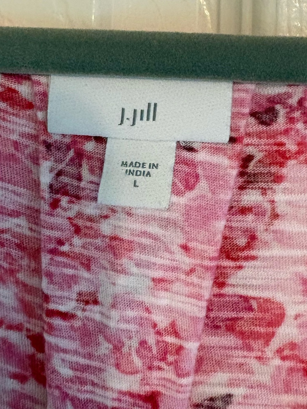 🌸 J. Jill Pink Mixed Floral Tunic Tee | Size Large - Picture 2 of 9